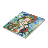 Cooler tibetischer Thangka Weißer Jambhala Fliese (Seite)