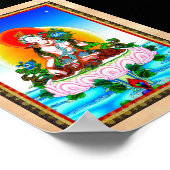 Cooler tibetischer Thangka Weißer Tara Tattoo Poster (Ecke)