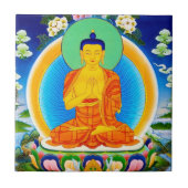 Cooler Tibetthangka Prabhutaratna Buddha Fliese (Vorderseite)
