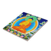 Cooler Tibetthangka Prabhutaratna Buddha Fliese (Seite)