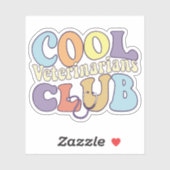 Cooler Tierärztefachmann Aufkleber (Blatt)