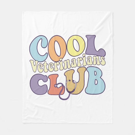 Cooler Tierärztefachmann Fleecedecke (Vorderseite)