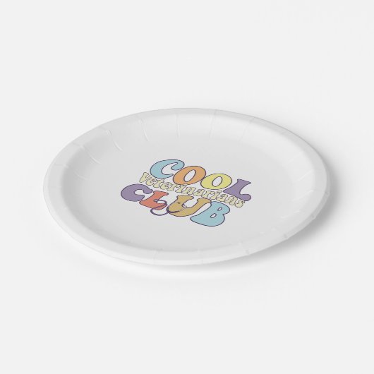 Cooler Tierärztefachmann Pappteller (Schrägansicht)