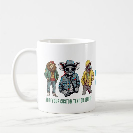 Cooler tiermodischer Geschenkaffee Kaffeetasse (Links)