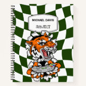 Cooler Tiger Gamer mit Videospielecontroller Notizblock (Vorderseite)