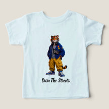 Cooler Tiger in Streetwear-Kunst - Urbaner Stil Ti
