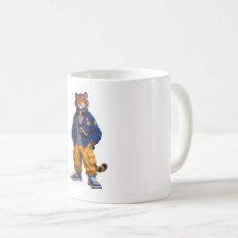 Cooler Tiger in Streetwear-Kunst - Urbaner Stil Ti Kaffeetasse