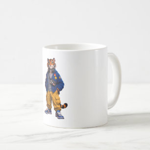 Cooler Tiger in Streetwear-Kunst - Urbaner Stil Ti Kaffeetasse