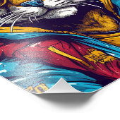 Cooler Tiger mit Sonnenbrille Fotodruck (Ecke)