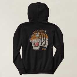 Cooler Tigerbraun von Wildtieren, schwarz Hoodie
