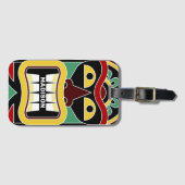Cooler Tiki Totem-individuelle Name Gepäckanhänger (Vorderseite (Horizontal))
