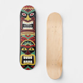 Cooler Tiki Totem-individuelle Name Skateboard (Vorderseite)