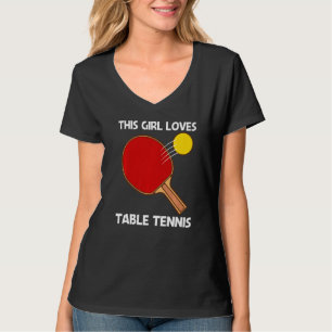 Cooler Tischtennis Für Mädchen Kinder Ping-Pong Sp T-Shirt