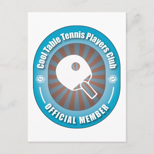 Cooler Tischtennisclub Postkarte (Vorderseite)