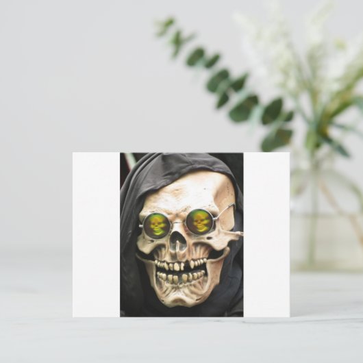 Cooler Tod Postkarte (Stehend Vorderseite)