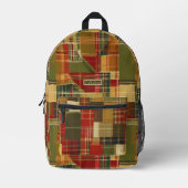 Cooler TorfHerbst Kariert Bedruckter Rucksack (Vorderseite)