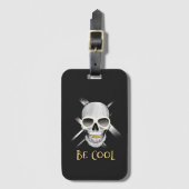Cooler Totenkopf Gepäckanhänger (Vorderseite Vertikal)