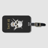 Cooler Totenkopf Gepäckanhänger (Vorderseite (Horizontal))