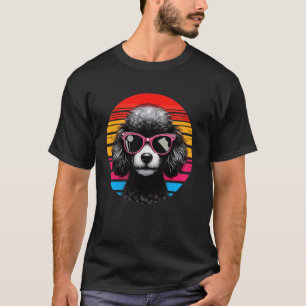 Cooler Toy-Pudel-Hund Vintage Retro Sonnenbrille T-Shirt