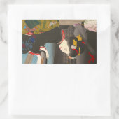 Cooler traditioneller japanischer Holzdruck Rechteckiger Aufkleber (Tasche)