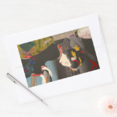 Cooler traditioneller japanischer Holzdruck Rechteckiger Aufkleber (Umschlag)