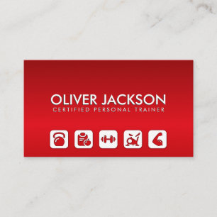 Cooler Trainer für moderne Fitness - Personal Coac Visitenkarte