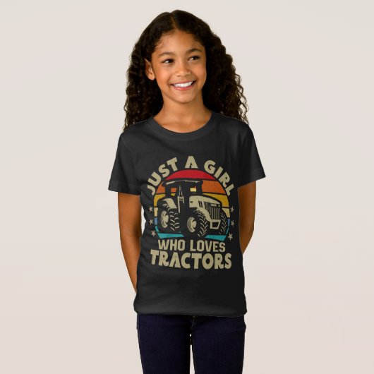 Cooler Traktor Lover Nur ein Mädchen, das Traktore T-Shirt (Vorne ganz)
