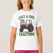 Cooler Traktor Lover Nur ein Mädchen, das Traktore T-Shirt (Vorderseite)