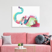 Cooler, trendiger, farbenfroher Elefant Leinwanddruck (Insitu (Wohnzimmer))