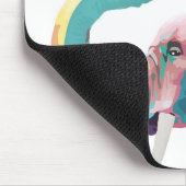 Cooler, trendiger, farbenfroher Elefant Mousepad (Ecke)