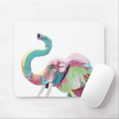 Cooler, trendiger, farbenfroher Elefant Mousepad (Mit Mouse)
