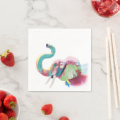 Cooler, trendiger, farbenfroher Elefant Serviette (Beispiel)