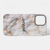 Cooler trendiger Marmor iPhone Hülle (Rückseite (Horizontal))