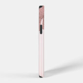 Cooler trendiger rosa Glitter iPhone Hülle (Rechte Seite)