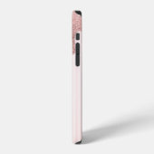 Cooler trendiger rosa Glitter iPhone Hülle (Linke Seite)