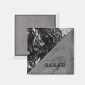 Cooler trendiger schwarzer Marmor Magnet (Vorderseite/Rückseite)