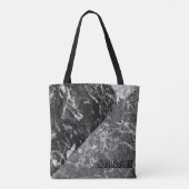 Cooler trendiger schwarzer Marmor Tasche (Rückseite)