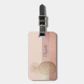 Cooler, trendiger Streifen, Ananas Gepäckanhänger (Vorderseite vertikal)