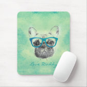 Cooler, trendiger, Vintager Bulldog-Welpe Mousepad (Mit Mouse)