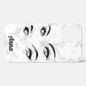 Cooler, trendiger weißer Marmor, Augen Case-Mate iPhone Hülle (Rückseite (Horizontal))