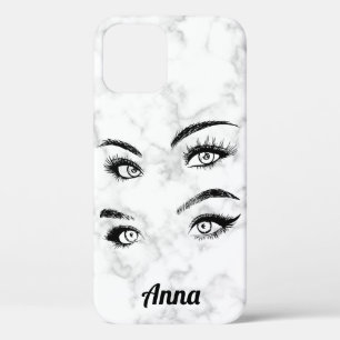 Cooler, trendiger weißer Marmor, Augen Case-Mate iPhone Hülle