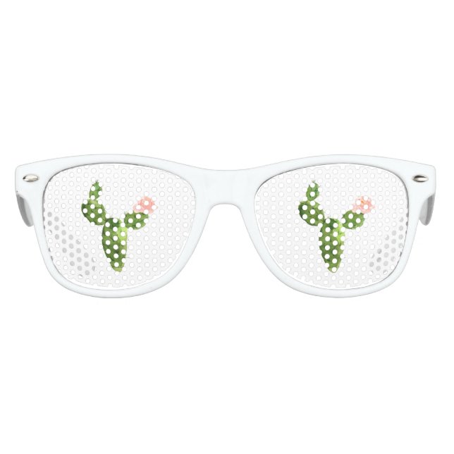 Cooler Trendy Watercolor Cactus Partybrille (Vorderseite)
