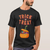 Cooler Trick oder Treat Halloween T-Shirt (Vorderseite)