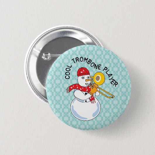 Cooler Trombone-Player Button (Vorne & Hinten)