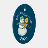 Cooler Trombone-Player Keramik Ornament (Rechts)