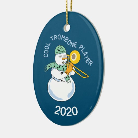 Cooler Trombone-Player Keramik Ornament (Links)