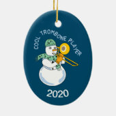 Cooler Trombone-Player Keramik Ornament (Hinten)