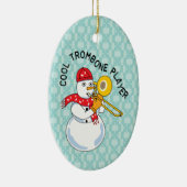 Cooler Trombone-Player Keramik Ornament (Rechts)