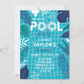 Cooler Tropical Pool Boy Geburtstagseinladung Einladung (Vorderseite)