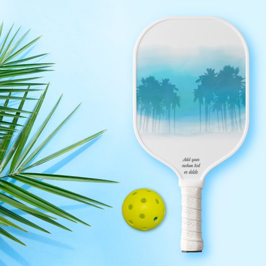 Cooler tropischer Palmenbaum Blaue Farbe Pickleball Schläger